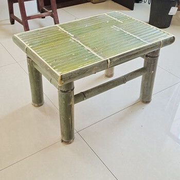 缦宛木竹子桌子家用新中式民宿竹制品家具竹编茶桌椅组合休闲茶几竹桌
