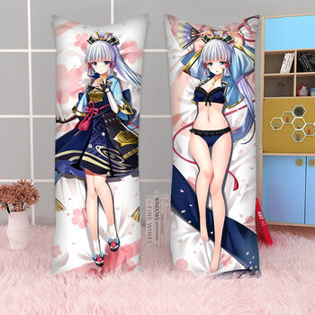 原神周边等身抱枕动漫二次元刻晴甘雨胡桃钟离魈雷电将军定制长条枕头