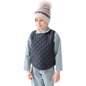 happyology英国儿童男女童秋季棉背心外套小马甲保暖外穿轻薄款 石墨