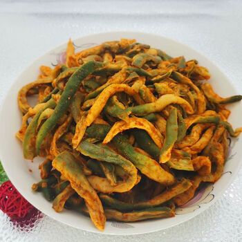 香脆萝卜干绿萝卜条手工腌制山东特产青萝卜皮咸菜下饭菜酱菜 麻辣