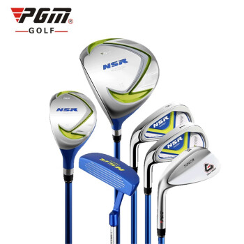 PGM 儿童高尔夫左手球杆全套 高尔夫套杆 男女童初学 3-15岁 碳杆身 蓝绿色左手套杆（115-135CM）