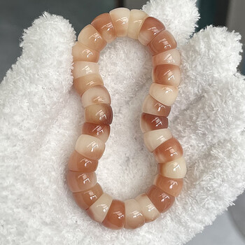 铂甄(bozhen)绕指柔手串白色猪大肠白玉菩提子冷门文玩菩提根手链女男