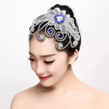 舞蹈头饰演出头饰秧歌广场民族古典舞舞台表演头花跳舞傣族现代女一朵