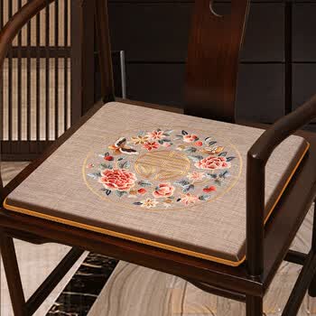 新中式红木椅子坐垫太师椅垫实木座垫餐椅圈椅垫定制古典红木家具坐垫