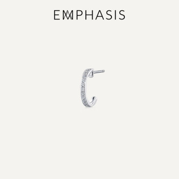 EMPHASIS 艾斐诗Timeless「恒」系列白色18K金六芒星单只钻石耳环 91783E