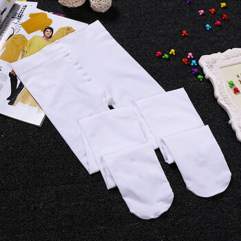 舞蹈袜春夏儿童舞蹈袜连裤袜白色学良练功袜芭蕾形体袜连脚袜打底瑜伽