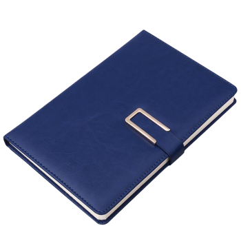 伊頓 伊顿搭扣PU商务笔记本可定制礼盒装 深蓝色 A5 单本