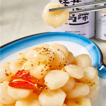 潮兜兜桂花马蹄罐头荸荠去皮小吃马蹄即食果蔬糖水甜品410g4罐