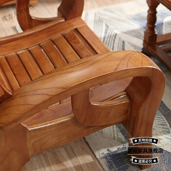 实木沙发中式经济型客厅组合小户型三人位老式木质农村木头沙发双人位