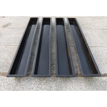 喂鸡长条鸡食槽塑料长方形鸡槽鸡鸭鹅养殖饲料槽喂水器喂食器 2个黑色