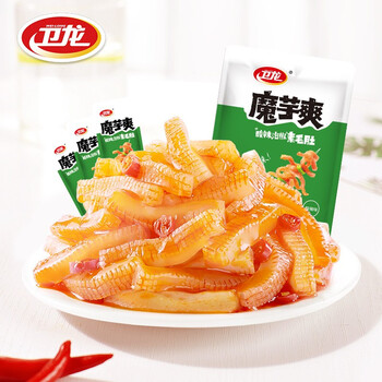 卫龙 魔芋爽 辣条 酸辣味素毛肚 180g/袋 休闲小零食 约12小包