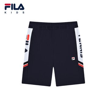 斐乐fila梭织五分裤2022夏季新款男童小童速干运动薄rd宝蓝fnv105cm