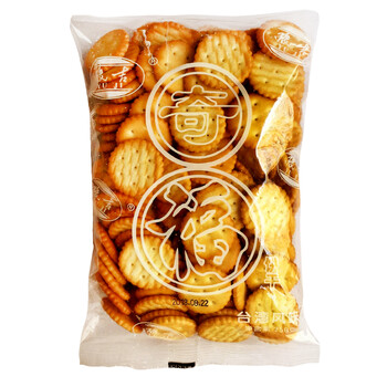 益君健小奇福饼干1000g雪花酥烘焙原料牛奶味岩咸台湾风味小圆饼干