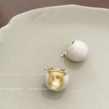 珠宝首饰>时尚饰品>耳饰>博皓>博皓复古焦糖秋冬滴釉耳环女年新款潮