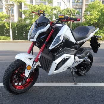 电猴子电摩z6电动摩托车m5电动车成人m372v摩托车电瓶车96v 白色 旗舰