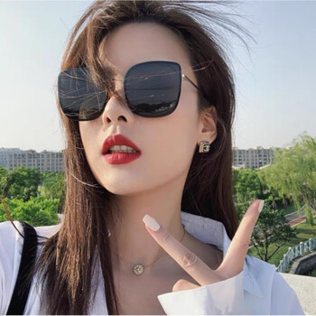 新款太阳镜女防紫外线开车墨镜大脸显瘦网红自拍遮阳可配近视眼镜