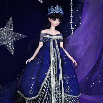 叶罗丽娃娃星空星夜洋娃娃女孩仿真玩具娃娃衣服50cm星夜公主2衣1鞋高