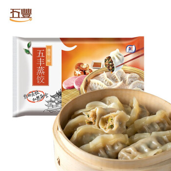 华润五丰 菌菇三鲜蒸饺 345g*2袋共30只 蒸饺子煎饺 速冻食品 早餐食材
