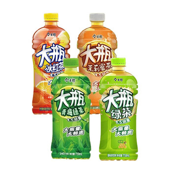 今麦郎冰红茶绿茶茉莉蜜茶青梅绿茶大瓶加量装750ml*15瓶解渴饮料 15