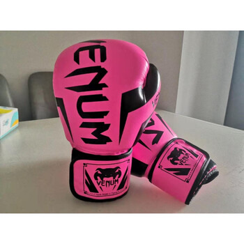 拳击手套成人散打拳套儿童拳套男女沙袋拳套毒液粉色8oz