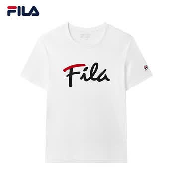 fila斐乐男子t恤官方潮流时尚夏季品牌logo短袖t恤男款商场同款标准白