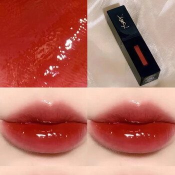 官方直销】ysl圣罗兰黑管唇釉水光镜面口红617401407409416显白烂番茄