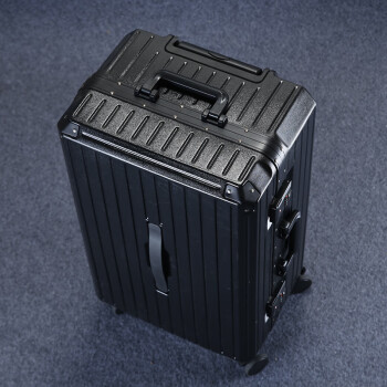 迈奇龙P3-7行李箱拉杆箱女旅行箱男学生密码箱皮箱子 20寸铝框款黑色