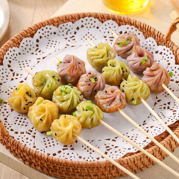 好来屋指拇生煎包珍珠包小笼包迷你包子商用摆摊速冻半成品早餐4口味