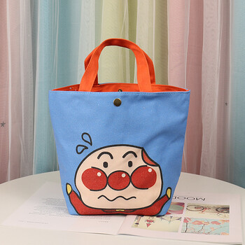 妈咪包手提袋子夏季小号时尚帆布面包超人外出轻便斜挎母婴包 蓝色