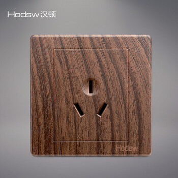 汉顿工装by复古深木纹色拨杆开关插座面板一开五孔usb插座深木纹16a空调插座 图片价格品牌报价 京东