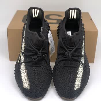 ny-nyc椰子鞋男350v2过毒三杠黑生胶侧透真爆莆田黑天使满天星 高版本
