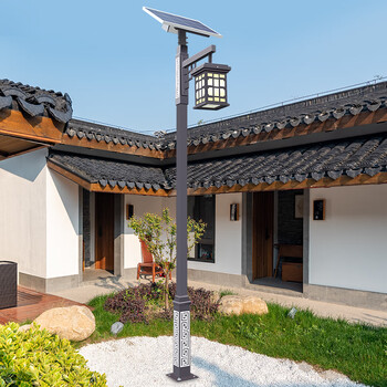 亿路通明 太阳能超亮led中式庭院灯室外仿古古风路灯花园别墅防水景观