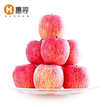 惠寻 4粒 陕西延安红富士苹果约1.5斤 单果果径75mm 时令苹果生鲜 脆甜红富士 产地直发 新鲜当季水果