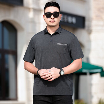 fixxa大码男装速干polo衫胖子肥佬短袖t恤男宽松加肥加大弹力夏季百搭