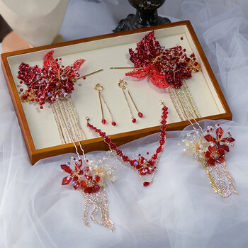 首饰>时尚饰品>婚庆饰品>创京懿选>创京懿选秀禾头饰减龄复古中式婚礼