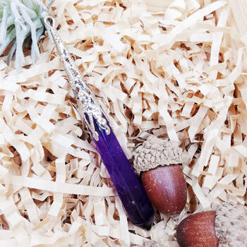 吊坠项链生日礼物男女款饰品sn8006 紫水晶灵摆附消磁石 蜡绳 灵摆袋