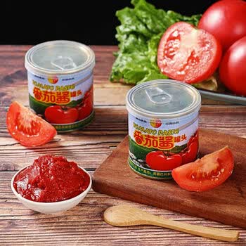 半球红纯番茄酱小包装198克*4罐组合新疆原味家用宝宝用西红柿酱 纯