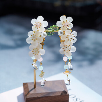 头饰汉服发簪清新可爱发饰手工轻古风汉元素日常流苏步摇 樱花一对