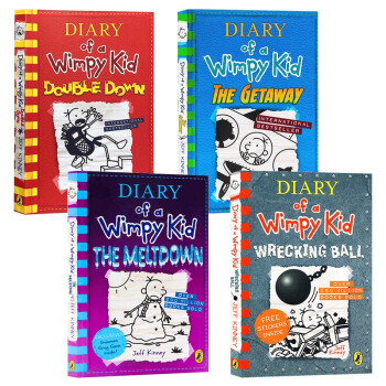 Diary of a Wimpy Kids小屁孩日记11-14平装4册套装英文原版儿童章节桥梁书