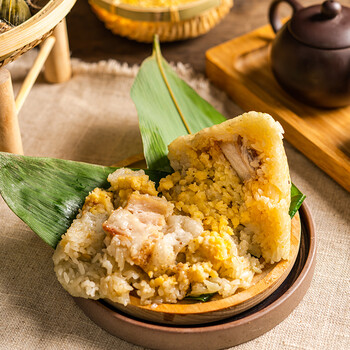 上海可发 粽肇庆特产裹蒸粽广东粽子大肉粽绿豆猪肉鲜肉咸蛋黄粽肥仔