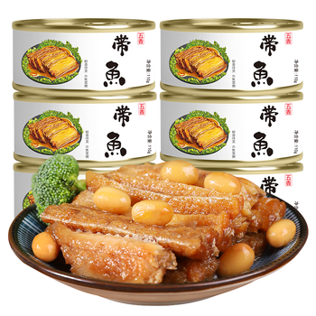 红塔 带鱼罐头110克×6罐 五香味  刀鱼 方便速食 即食海鲜 熟食海产 五香带鱼110克×6罐