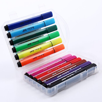 真彩大容量36色水彩笔可水洗24色儿童幼儿园小学生用初学者12色手绘彩色笔印章绘18色画画笔12色 图片价格品牌报价 京东