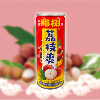 荔枝爽 245椰汁休闲饮品网红高颜值果味饮料*24罐/16罐 白色 荔枝爽
