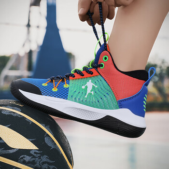 aqfb安·踏踏 女童篮球鞋秋季年训练球鞋女孩运动鞋中大寕特·步 宝蓝