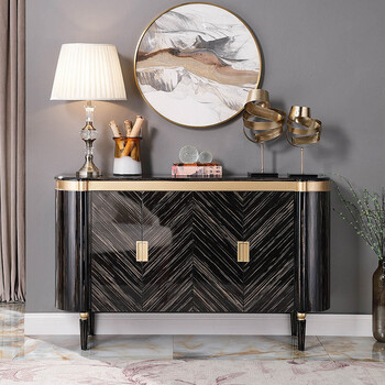 玄关柜轻奢风鞋柜客厅断隔厅柜餐边柜现代简约进门间厅柜15米亮光烤漆