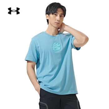 安德玛(under armour)curry男子跑步训练篮球休闲运动短袖t恤 1376801