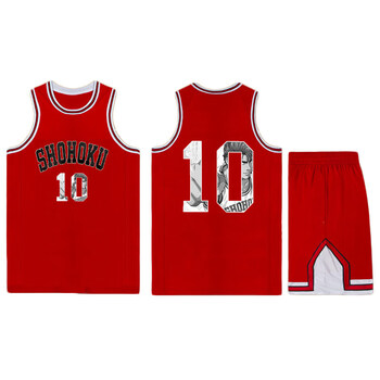 灌篮高手球衣短袖 篮球服套装男女灌篮高手10号樱木花道流川枫宽松