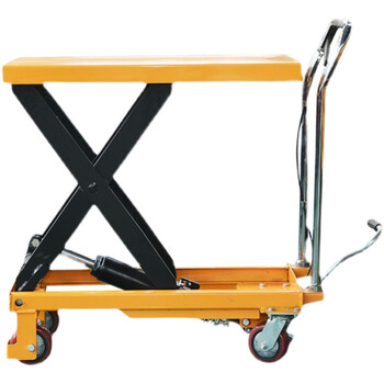 蚁克手动液压升降平台小型平台车移动式升降机电动升高推车平板车 500