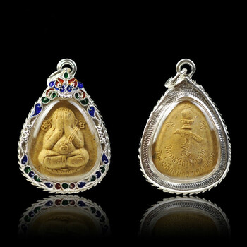 朴春 泰国佛牌 龙婆坤必打掩面佛 包壳 泰历2536-2539 必打银壳款