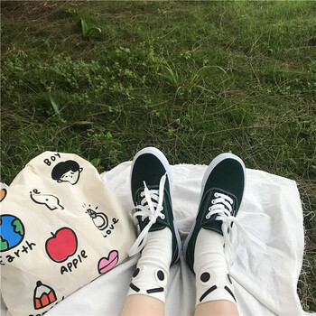 新款帆布鞋韩国超火情侣学生休闲滑板鞋低帮休闲运动鞋sn3958 墨绿色